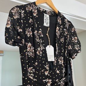 NWT Sadie and Sage Maxi Dress, Deep V, Tie Waist